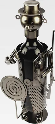 Produktbild von Metall Weinflaschenständer Sportschütze Weinflaschenhalter Weinbutler Weinregal