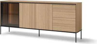 Produktbild von Furniture24 Sideboard Visso Vi-06 Mit Led Kommode 3 Türen 2 Schubladen