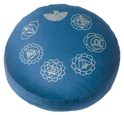 Produktbild von Meditationskissen mit Inlet "7 Chakren" Baumwolle(80%), Polyester(20%) blau