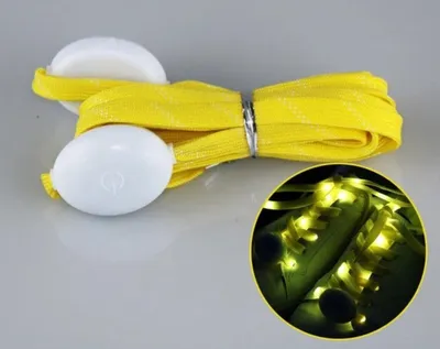 Image de Jumada's - Lacets avec éclairage LED - Lacets lumineux - 70 cm - Lacets tendance et cool - fonctionnent avec des piles - tendance scintillante