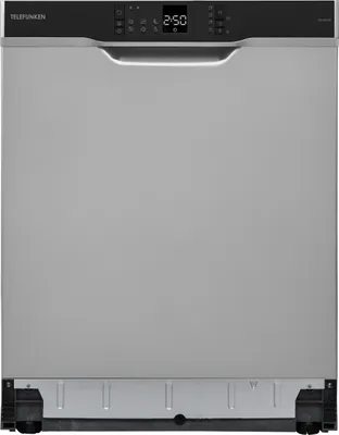 Produktbild von Telefunken Geschirrspüler Unterbau 60 cm, Spülmaschine Silber, 12 Maßgedecke, 6 Programme, AquaStop, 45 dB, GEU6012DI