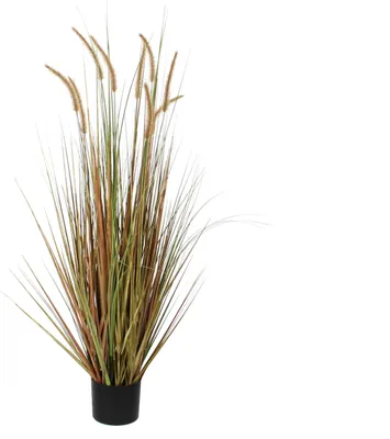 Produktbild von Mica Decorations Federgras Dogtail Kunstpflanze - H80-85 x Ø35 cm - Grün