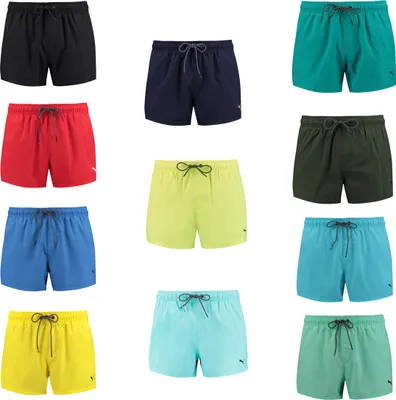 Produktbild von PUMA Herren Badehose Badeshorts Logo Short Length Swim Shorts, Farbe:Red, Bekleidungsgröße:M
