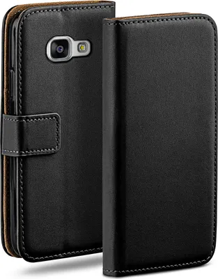 Produktbild von moex® Book Case kompatibel mit Samsung Galaxy A3 (2016) - Hülle 360 Grad klappbar, Schwarz