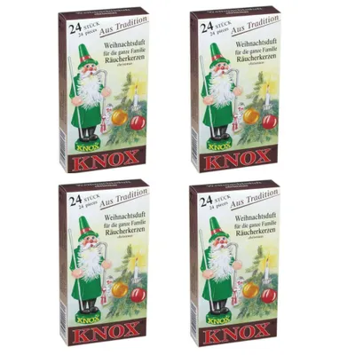 Produktbild von KNOX - 4er Set Räucherkerzen Räucherkegel Gr. M - Weihnachtsduft