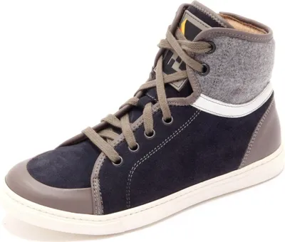 Zdjęcie produktu dla 9753AI sneaker bimbo boy FENDI kids zamszowe/tekstylne buty niebieski/szary