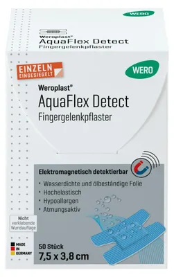 Produktbild von Weroplast AquaFlex Detect Fingergelenkpflaster, 50 Stk/Pkg