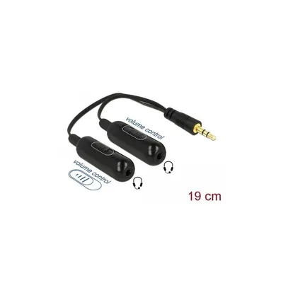 Produktbild von DeLOCK 0.19m, 3.5mm/2x3.5mm, 3.5mm, Männlich, 2 x 3.5mm, Weiblich, 0,19 m, Schwarz