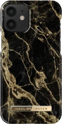 Immagine prodotto di IDEAL OF SWEDEN, Custodia per iPhone 13 Pro modello Golden Smoke Marble compatibile con la ricarica wireless, nero / oro