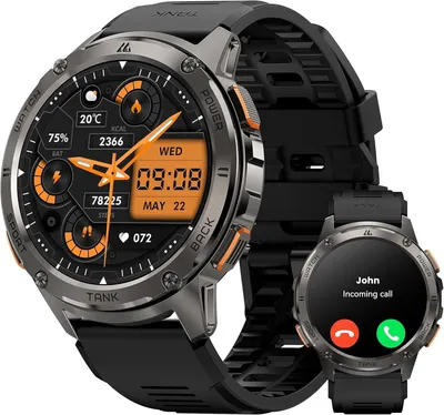 Produktbild von KOSPET Tank 3 Ultra 2 Smartwatch Herren, 1,43" AMOLED, GPS, 60+ Tage Akku, Wasserdicht, Bluetooth-Anrufe,KI-Sprachassistent,Herzfrequenz,Schrittzähler