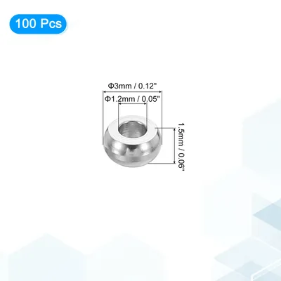 Produktbild von 100 Stš¹ck Perlen Set fš¹r armb?nder,3 mm Edelstahl Flache Runde Perlen Perlen zum Auffdeln Armb?nder Selber Machen£¬Zwischenperlen Bastelperlen fš¹r DIY Armband Bracelet - Silber