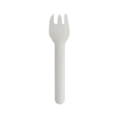 Produktbild von 300x PAPSTAR 'pure' Kuchengabeln Snackgabeln aus Papier 12,7 cm  weiss