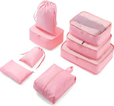 Productafbeelding van PolkaHome Packing Cubes 8-delige Set, koffer-Organizer Voor Vakantie en Reizen Pakkubussen Opbergsysteem Voor Koffer Voor Reizen