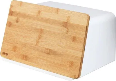 Produktbild von Bamboe Brotdose mit Deckel, weiß, 1 Stück