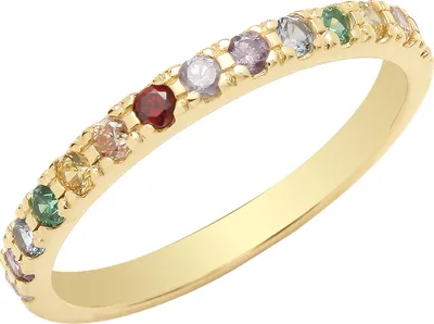 Produktbild von Schöner 9 Karat (375) Gold Halb Eternity Damen - Ring mit Zirkonia, 51 (16.2); TRS35216RSL
