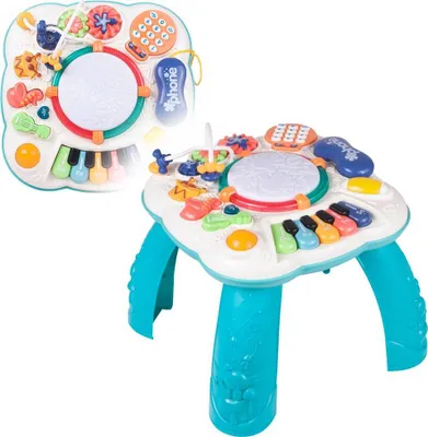 Produktbild von Malplay Spieltisch Lernspielzeug Mit Musikpanel 8In1 Mit Klaviertasttur, Trommel, Zahnräder Interaktives Musikspielzeug Für Kinder Ab 6 Monaten