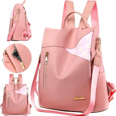 Produktbild von Damenrucksack - Vintage Chic - Alltagstauglich und Stilvoll - Universeller Begleiter - Wasserdichtes Material - Goldene Akzente