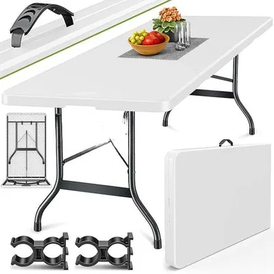 Obrázek produktu pro Přenosný stolek Strandtafel, vhodný na pláž, turistiku, kempování, pikniky, sportovní akce, rozměry 140 x 80 cm