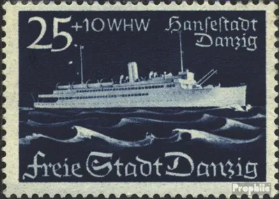 Produktbild von Briefmarken Danzig 1938 Mi 287 postfrisch Motorschiff