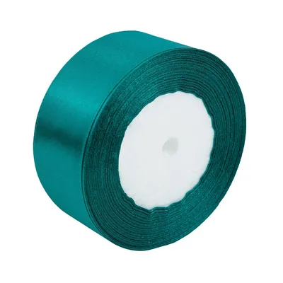 Produktbild von Dekolo Satin  Schleife  Hochzeit  Satinband Geschenkband Schleifenband Geburtstag Deko 38mm x 32m Rolle Dunkeltürkis