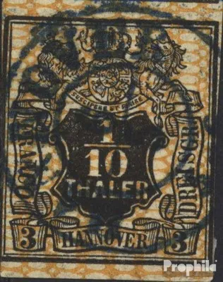 Produktbild von Briefmarken Hannover (Altdeutschland) 1856 Mi 12 Pracht gestempelt Wertschild