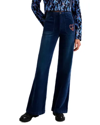 Immagine prodotto di DESIGUAL Pantaloni da donna in cotone blu GR60746 - Taglia: 36