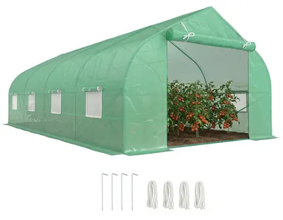 Produktbild von Outsunny Gewächshaus ca. 6 x 3 x 2 m Foliengewächshaus mit Reißverschlusstür