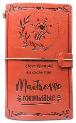 Obrázek produktu pro Zápisník pro učitelku, personalizovaný, vintage styl, 120 stran, potažený umělou kůží (PU), voděodolný papír