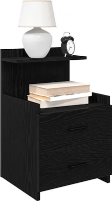 Obrázek produktu pro vidaXL Noční stolky 2 ks se 2 zásuvkami černé 40x36,5x62 cm