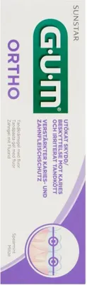 Produktbild von GUM Ortho, 75 ml, Gel, Minze, Aloe Vera, Bisabolol, Ingwer, Kunststoff, Prävention von Zahnkaries