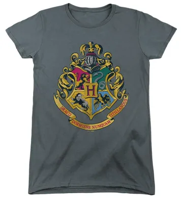 Produktbild von Harry Potter - "Hogwarts" T-Shirt für Damen, Used-Look, Anliegend TV35983 (M) (Holzkohle)