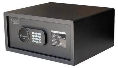 Obrázok produktu pre Sejf Adler AD 1045, elektronický, určený do domácnosti alebo kancelárie, objem 14 litrov, oceľový