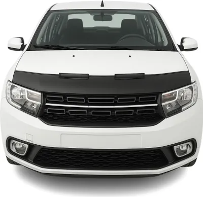 Produktbild von Haubenbra Steinschlagschutz Bonnet Bra für Dacia Logan 2012-2020 Schwarz Halb