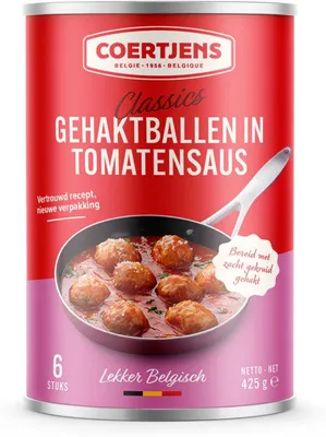 Produktbild von Coertjens Gehaktballen in Tomatensauce, 425 g – Saftige Fleischbällchen