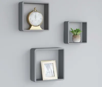 Produktbild von Maison Exclusive - Würfelregale 3 Stk. Grau MDF