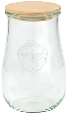 Vorratsgläser Tulpenform 4x 1500 ml mit Holzdeckel