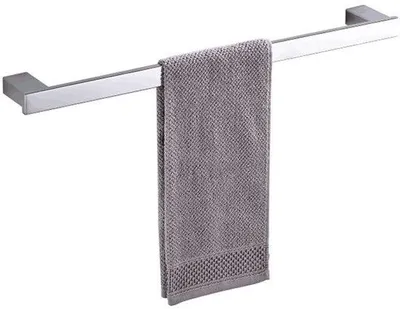 Produktbild von Handtuchhalter aus Edelstahl 304 – Wandmontage – Poliert – Stabile Konstruktion – Korrosionsbeständig – Inklusive Schrauben/Dübel – Handtuchstange