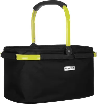 Produktbild von anndora Einkaufskorb 22L schwarz mit Rahmen in gelb limette - Schwarz limette