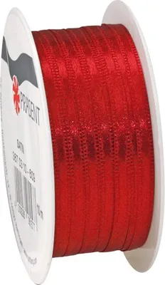 Produktbild von Satinband, 3 mm, Rolle à 10 m Rot