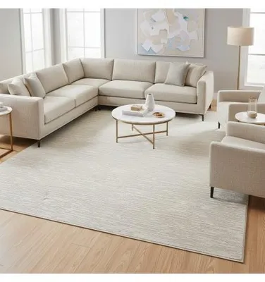 Zdjęcie produktu dla Melis Home Dywan z długim włosiem Kremowy 80x150 cm Nowoczesny, gładki, aksamitny o grubości 12 mm do eleganckiego, minimalistycznego salonu