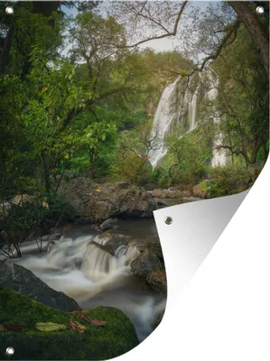 Produktbild von MuchoWow® 30x40 cm Outdoor-Poster Gartendeko Sichtschutz Garten Poster für den Garten  Wasserfälle im Klong Lan-Nationalpark
