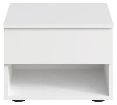 Produktbild von Masseno Nachttisch SILVA Nachtschrank Beistelltisch für Schlafzimmer 45 x 35 x 35 cm Weiß