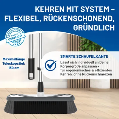 Produktbild von Rival Kehrgarnitur & Besen Set stahlgrau