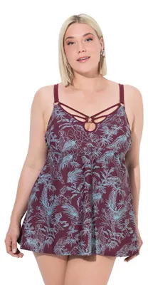 Produktbild von Ulla Popken Damen große Größen Übergrößen Plus Size Badekleid Felicia, Dschungel