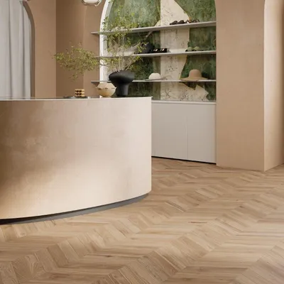 Productafbeelding van CASA39, keramische vloertegel met houtmotief, 15x85 cm, collectie Ava, kleur Honey Wood