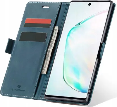 Obrázok produktu pre Puzdro na telefón s chlopňou SPACECASE Wallet pre Galaxy Note 10+ Blue