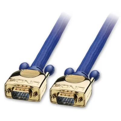 Produktbild von Lindy Premium Gold VGA 5.0m, VGA (D-Sub), VGA (D-Sub), Männlich/männlich, Blau
