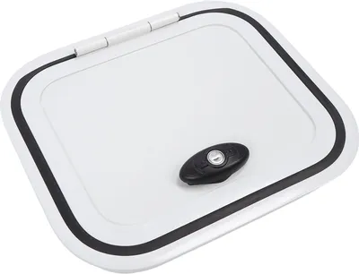 Obrázek produktu pro Dveře úložného prostoru RV se zámkem, 34,9 x 29,9 cm, povrchově montovaná hliníková slitina, čtvercové zavazadlo pro karavany a cestovní přívěsy