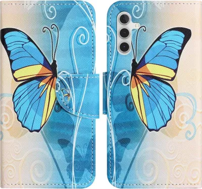 Produktbild von Samsung Galaxy A34 Hülle - Coverup Klapphülle - Blauer Schmetterling