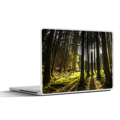 Produktbild von MuchoWow® Laptop Aufkleber Sticker Cover Baum - Natur - Sonne - Wald 25x18 cm - Laptop-Deko